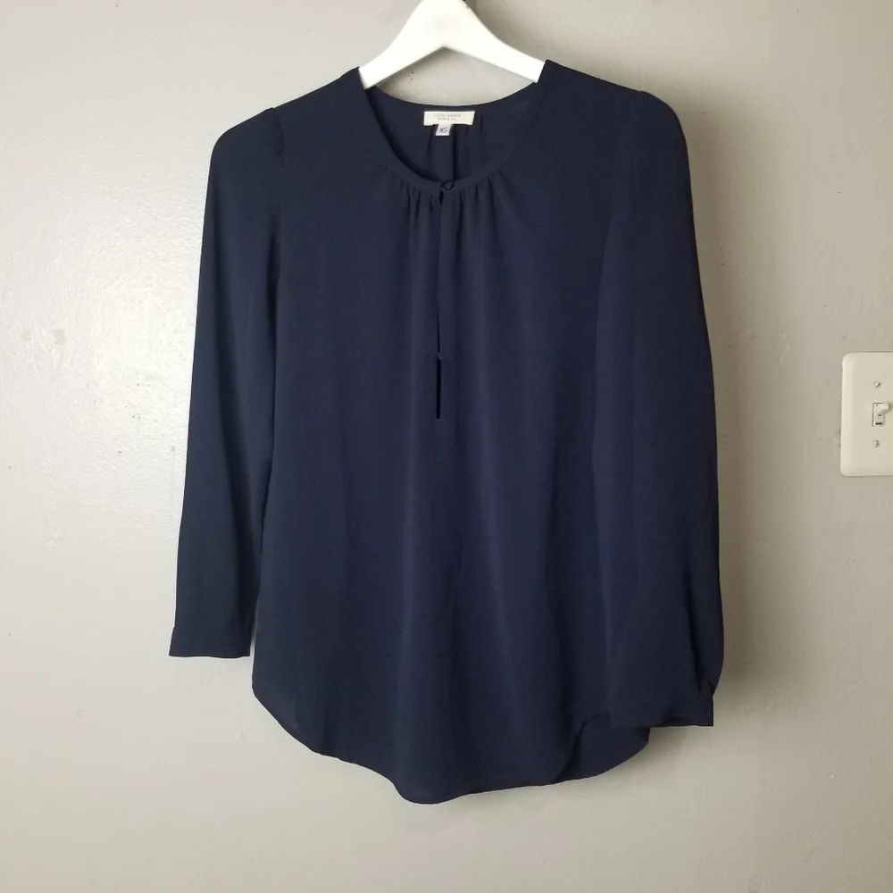 Lucky Brand jewel neck long sleeves top si…